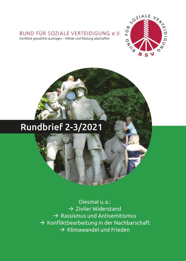 Cover des Rundbriefes 2/3-2021. das „Deutsch-Ostafrika-Ehrenmal“ bei Hamburg.