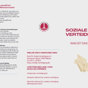 Jugend-Flyer: Soziale Verteidigung - Was ist das denn? [Neues Design]